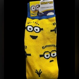 Minions Yellow Crew Socks